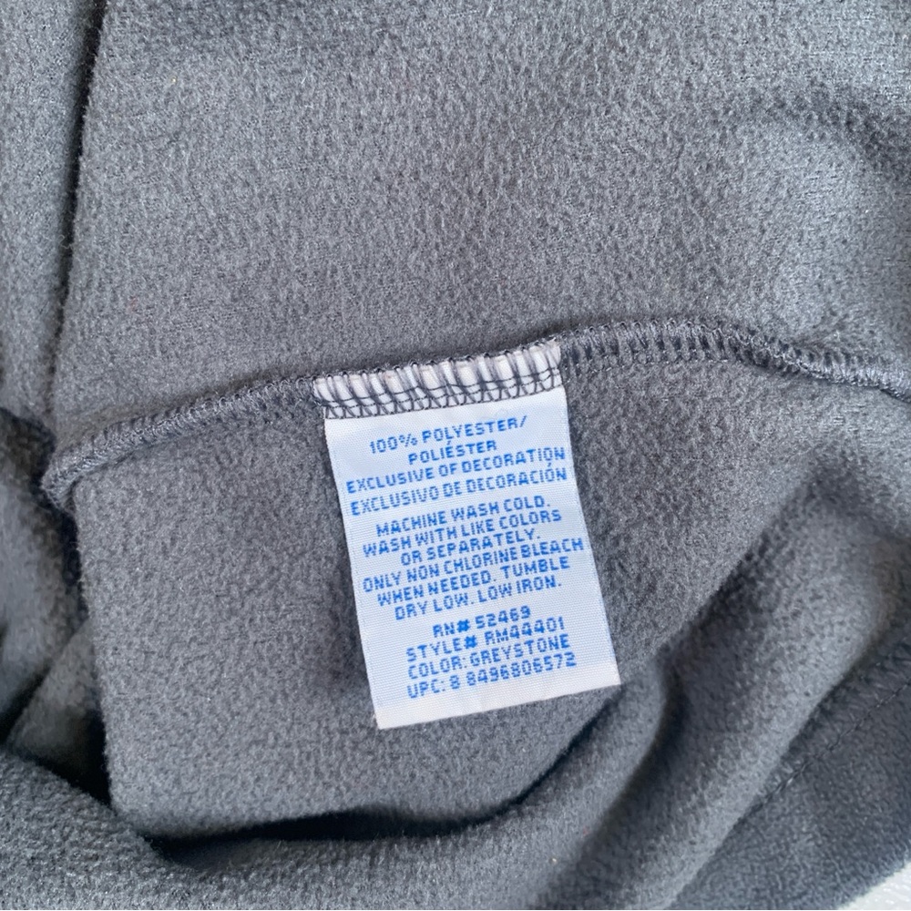 STARTER Men’s 1/4 Zip Grey Pullover Fleece Sweater Size Large 42-44 - Picture 8 of 12